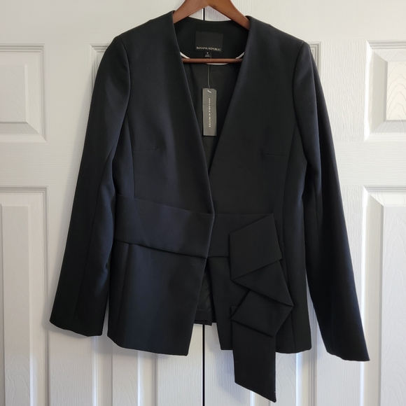 Banana Republic Blazer, Black, Women's Size 8 - Picture 3 of 8